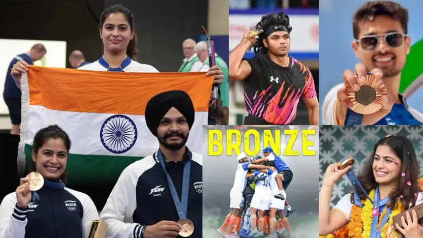 India's Paris 2024 Olympic Medal Tally